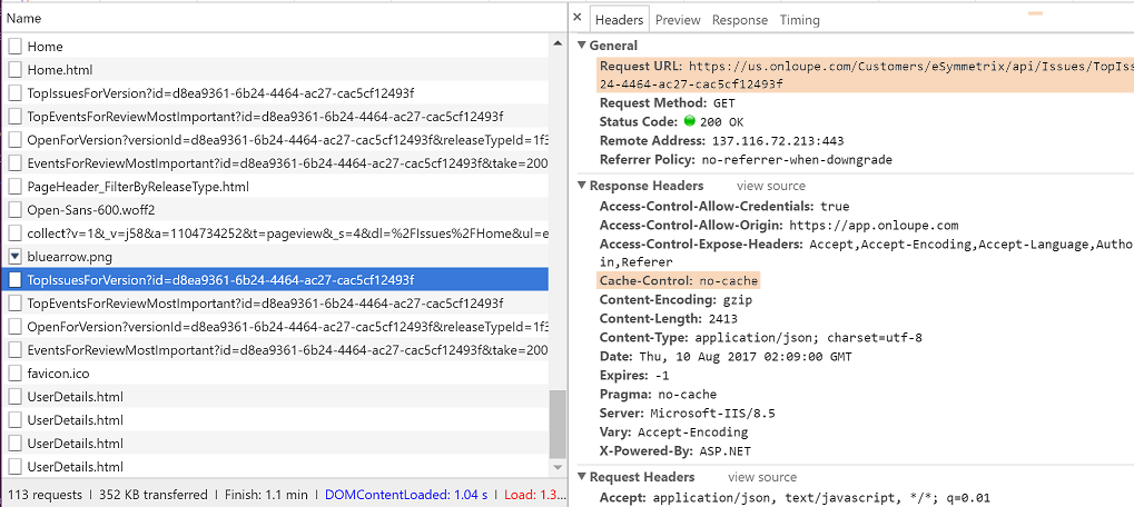 API calls being handled by US.OnLoupe.Com. Which meant getting a grip on CORS