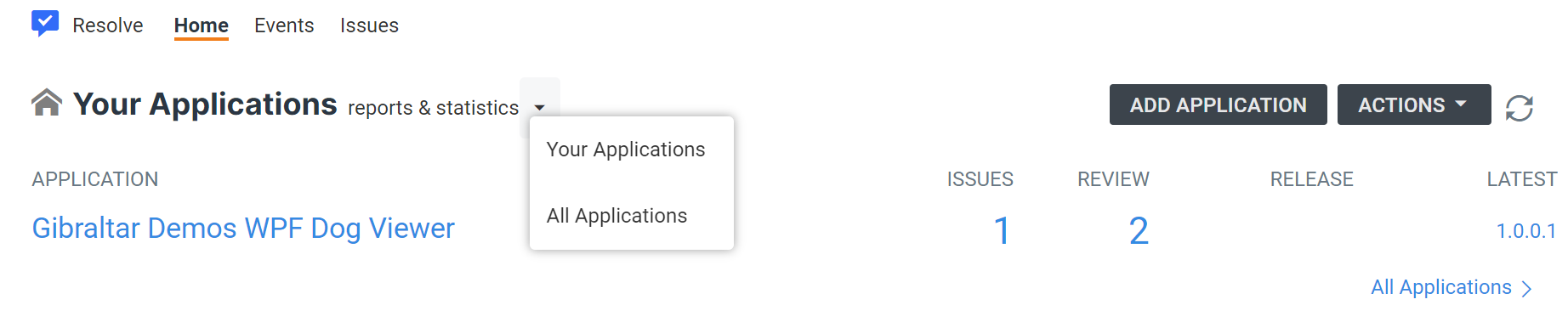 Screenshot showing arrow menu next to your applications menu